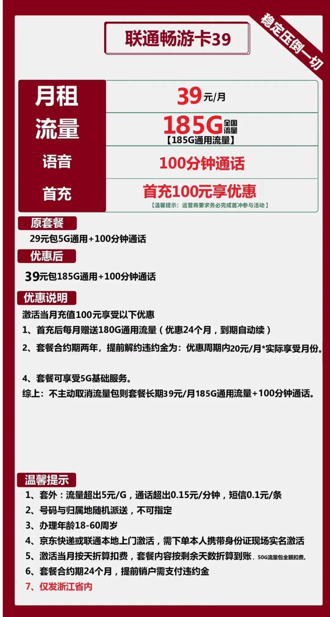 浙江联通3款隐藏的超大流量套餐，营业厅无法办理！插图3