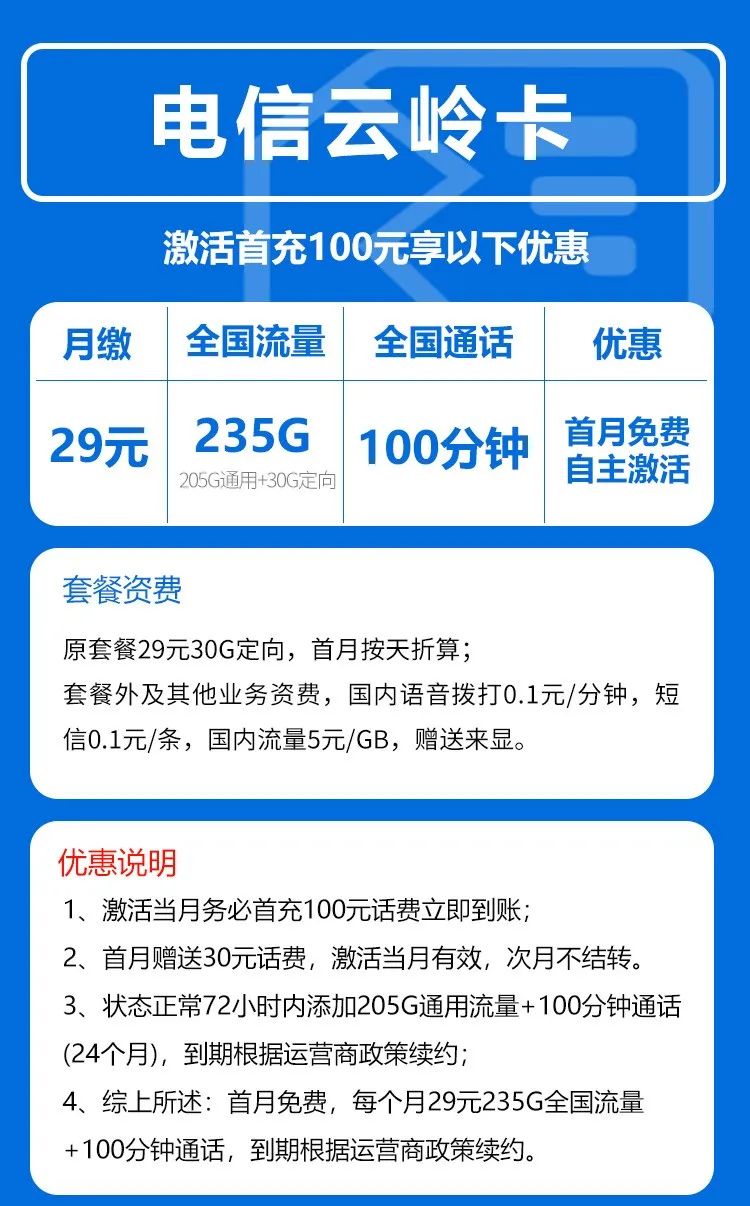 2025最强神卡!电信29月租=每月235G+100分钟,性价比简直"不讲武德"!插图2 2025最强神卡!电信29月租=每月235G+100分钟,性价比简直"不讲武德"!插图2