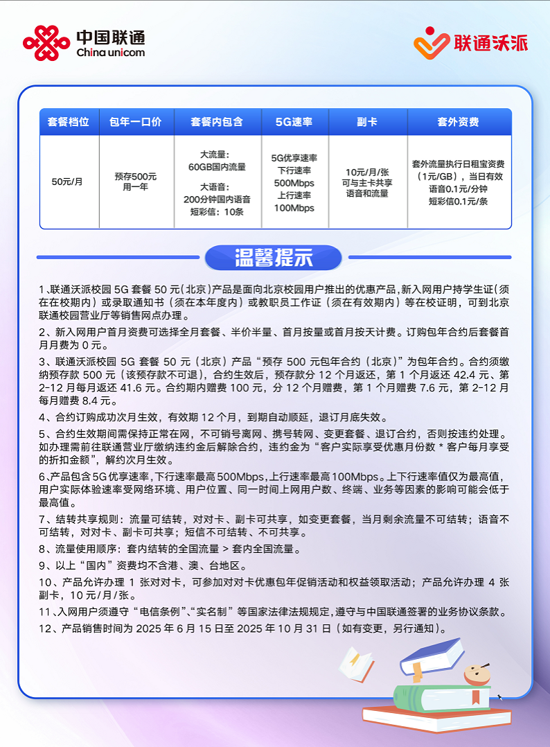 2025年北京联通校园卡重磅升级!前100名下单享受200元补贴!插图4 2025年北京联通校园卡重磅升级!前100名下单享受200元补贴!插图4